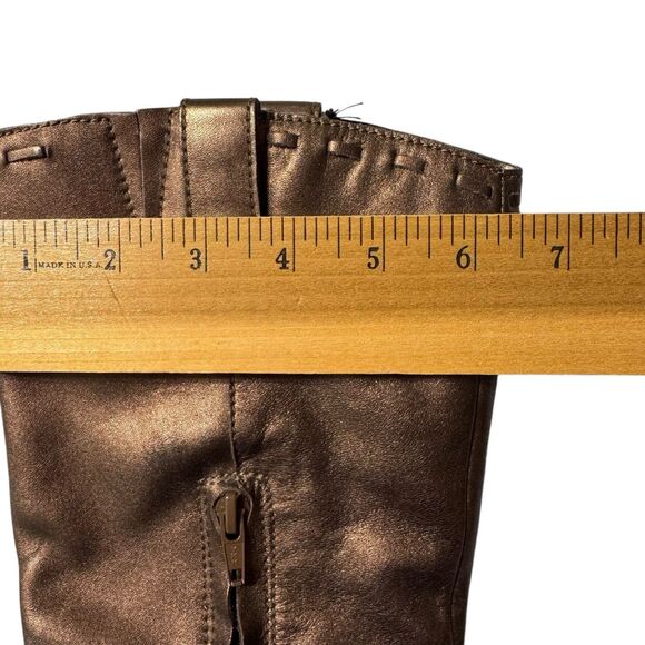 Coldwater Creek Cowboy Boots Bronze Metallic Womens Leather Mid Calf Sz. 8 M - Picture 10 of 12